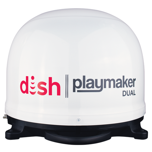 DISH Playmaker Dual Automatic Portable Satellite Antenna - White