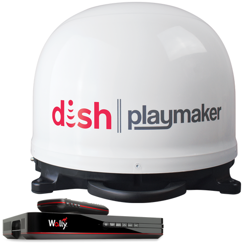 DISH Playmaker Portable Automatic Satellite Antenna and DISH Wally HD Receiver bundle